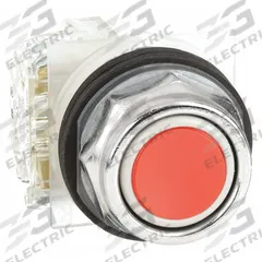 SCHNEIDER Flush Push Button Operator: Non-Illuminated, Flush Profile, Metallic, 30 mm, SPDT (MPN 9001KR1UH13). Key specifications — Brand: SCHNEIDER; Action: Momentary; Series: 9001K; Push Button Material Type: Metallic.