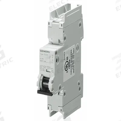 Siemens Miniature Circuit Breaker: 40 A Amps, 60V DC, 14 kA, Screw Clamp, 5SJ4 - C-Curve, 1-Pole UL489 DIN Rail-Mount Miniature Circuit Breakers