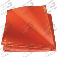 HI TEMP Welding Curtain: Silicone-Coated Fiberglass, 6 ft Ht, 8 ft Wd, Orange (MPN O51-6X8-20-B). Key specifications — attr424797: HI TEMP; attr552354: Silicone-Coated Fiberglass.