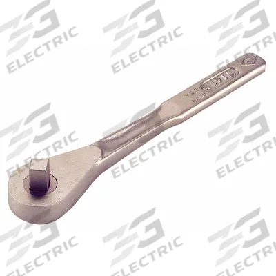 AMPCO Hand Ratchet: Pear, Reversible, 18 in Overall Lg, Unfinished - Non-Sparking Standard-Head Ratchets