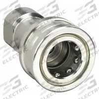 AEROQUIP Hydraulic Quick Connect Hose Coupling: 5/8 in Coupling Size, Steel, 1/2"-14 Thread Size (MPN FD45-1003-0810). Key specifications — Thread Size: 1/2"-14; Brand: AEROQUIP; Seal Material: Nitrile.