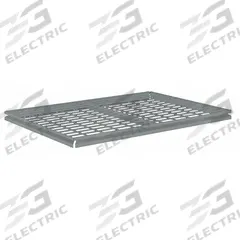 TENNSCO Shelf: 36 in x 24 in, 1,000 lb Load Capacity, Steel, 5 ga Decking, Gray, Shelf (MPN ZBES-3624W). Key specifications — Decking Material: Steel; Includes: (4) Beams; Decking Finish: Zinc Plated; Shelf Configuration: Single Straight; Color: Gray; Frame Material: Steel; Brand: TENNSCO; Frame Finish: Zinc Plated.
