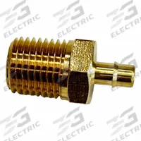 MEM-CO Mini Barb Fitting: 1/8 in Pipe x 1/2 in ID Size, MNPT x Tube, Brass, 1 9/16 in Overall Lg (MPN 1/8B10). Key specifications — Brand: MEM-CO.