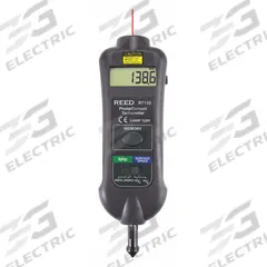 REED INSTRUMENTS Combination Tachometer: +/-0.05% of Reading +1 Digit RPM Accuracy, 0.1 RPM, LCD (MPN R7150). Key specifications — Includes: Carrying Case; Brand: REED INSTRUMENTS; Digital Display Screen Type: LCD; RPM Accuracy: +/-0.05% of Reading +1 Digit; RPM Resolution: 0.1 RPM; Calibration Certificate: Not Included.