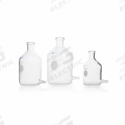 KIMBLE Reservoir Bottle: 500 mL, 165 mm, Colorless, Narrow Mouth Size - Glass Reservoir Lab Bottles with Bottom Outlet