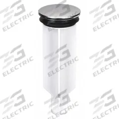 KISSLER Drain Stopper: 1 1/2 in Overall Dia, Plastic, Plastic, White, Pop Up (MPN 58-1114). Key specifications — Material: Plastic; Color: White; Brand: KISSLER; Application: Sink.