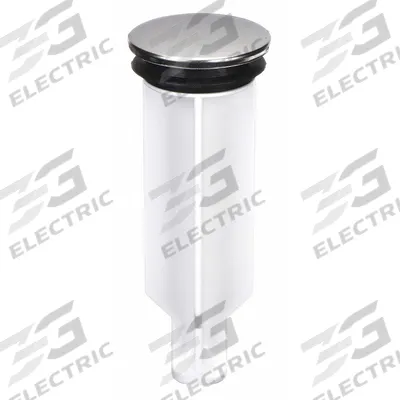 KISSLER Drain Stopper: 1 1/2 in Overall Dia, Plastic, Plastic, White - Stoppers & Plugs for Sink Drains