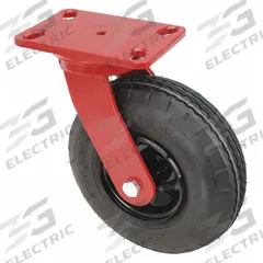 HAMILTON Plate Caster: Swivel, 8 in Wheel Dia., 3 in Wheel Wd, 10 5/8 in Mounting Ht, Slot, Rubber (MPN S-7008-PRB). Key specifications — Brand: HAMILTON; Swivel Raceway Type: Single Ball; Roll Up: Swivel.