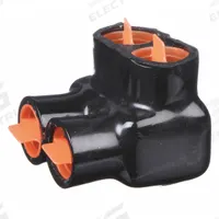BLACKBURN Multitap Connector: 2 Port, Single-Sided Entry, 10 AWG – 250 kcmil Wire Size, Black (MPN AMT250). Key specifications — Body Material: Aluminum; Brand: BLACKBURN.