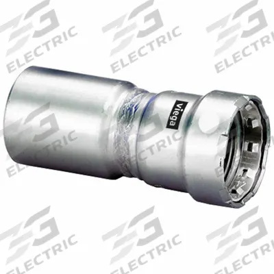 VIEGA MEGAPRESS Crimp Fitting: 1 1/4 in Pipe x 1 1/2 in Pipe Size, FTG x FTG - Stainless Steel Press Fittings