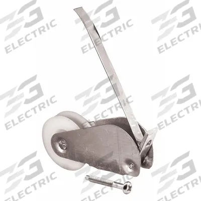PRIME-LINE Tension Spring Roller: Tension Spring Roller, 6 7/16 in Overall Ht, Unfinished - Screen Door Hardware