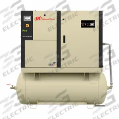 INGERSOLL RAND Rotary Screw Compressor: Horizontal, 30 hp, 120 cfm, 120 gal Tank, 230V AC (MPN RSa22I-A125, 230/3/60, 120 GAL.). Key specifications — attr48606: Three; attr48593: 230V AC; attr48578: INGERSOLL RAND; attr110305: Not Included.