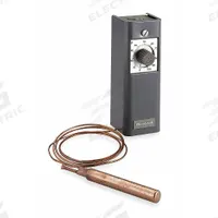 VAV Thermostat: 0°F to 100°F, 24V AC, 5 ft Capillary, 135 ohm Potentiometer, Horizontal/Vertical (MPN T991A1426). Key specifications — Output Signal: 135 ohm Potentiometer; Input Voltage: 24V AC; Brand: HONEYWELL; Mounting Orientation: Horizontal/Vertical.