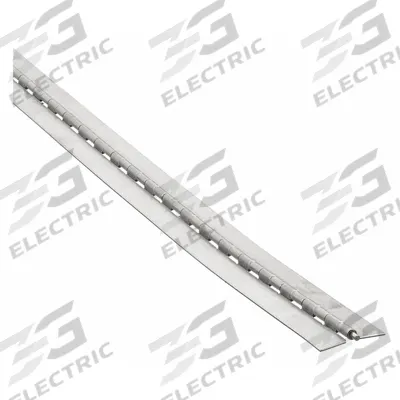 APPROVED VENDOR Piano Hinge: Stainless Steel, 96 in Leaf Ht - Full Surface-Mount Piano Hinges