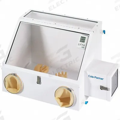 COLE-PARMER Glove Box: 20 in Overall Wd, 32 in Overall Lg, 24 in Overall Ht, 2 Ports - General Purpose Glove Boxes