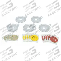 BRADY Push Button Lockout Base: For 0.63 in Max Button Dia, Clear, 0.3 in x 2.5 in x 2.5 in, 5 PK (MPN 130822). Key specifications — Brand: BRADY.