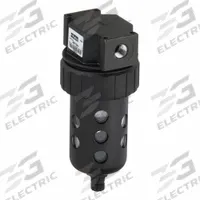 PARKER Compressed Air Filter: Particulate, 1/4 in NPT, 40 micron, 53 cfm, 150 psi Max Op Pressure (MPN 06F12AC). Key specifications — attr110055: 06F; attr110008: PARKER.