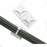 PANDUIT Cable Tie Mounting Base: 0.17 in Slot Wd, 0.07 in Slot Ht, Black, 0.75 in Wd, 500 PK (MPN ABMM-AT-D0). Key specifications — For Use With: Miniature and Intermediate Cable Ties; Size: 0.75 in L x 0.75 in W x 0.18 in H; Color: Black; Brand: PANDUIT.