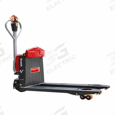 Dayton Electric Pallet Jacks: 3,300 lb, 45 in L x 21 in W Fork Dim, 21 in, 10 in - Lithium-Ion Electric Pallet Jacks