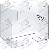 BOWMAN DISPENSERS Face Mask Dispenser: PETG Plastic, Clear, 7 5/8 in H x 8 1/8 in W x 5 5/8 in D (MPN FP-122). Key specifications — Material: PETG Plastic; Color: Clear; Dimensions: 7-5/8 in H x 8-1/8 in W x 5-5/8 in D; Mounting Location: Wall; Capacity: 1 Box of Tie Face Masks; Brand: BOWMAN DISPENSERS.