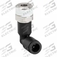 LEGRIS Push-Fit Elbow Fitting: 1/8 in Pipe x 8 mm OD Size, BSPT x Push-to-Connect, Black (MPN 3129 08 10). Key specifications — Brand: LEGRIS.