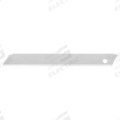 OLFA Utility Blade: 3 5/16 in Blade Lg, 1/4 in Blade Wd, 0.014 in Blade Thick - Straight-Edge Standard-Tip Replacement Utility Blades