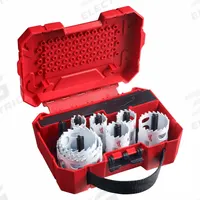 MILWAUKEE Hole Saw Kit: 12 Pieces, 1 5/8 in Max. Cutting Dp, Carbide Tipped, 3 Teeth per Inch (MPN 49-22-3090). Key specifications — attr1098178: 3; attr1098172: MILWAUKEE.