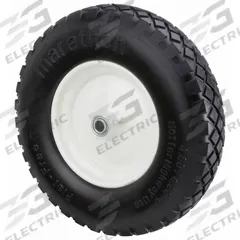 MARASTAR Flat-Free Wheel: 15 1/2 in Wheel Dia., 3 1/2 in Wheel Wd, Polyurethane, 3 in Hub Lg, Steel (MPN 00056). Key specifications — Brand: MARASTAR; Tire Sidewall Number: 4.80/4.00-8.