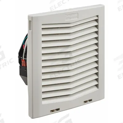 NVENT HOFFMAN Axial Fan: 70 cfm Airflow @ 0.000 in SP, 10 1/8 in Ht, 4 11/16 in Dp, Terminals - Wet-Location Square Axial Fans