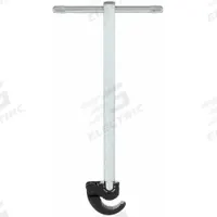 RIDGID Basin Nut Wrench: Alloy Steel, 10 in, 90° Flex Range of Motion, 3/8 to 1-1/4 in For Pipe Size (MPN 31170). Key specifications — attr326392: 3/8 to 1-1/4 in; attr326394: No; attr524928: Alloy Steel; attr522391: Basin Wrench; attr326393: 10 in; attr326150: RIDGID; attr542335: Provide Fast, One-Hand Ratcheting, Telescopic Shanks on Models 1017 and 1019 Quickly Adjust for Lengths From 10" to 17".