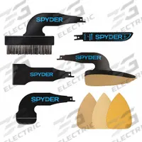 SPYDER Remodeling Tool Kit: Reciprocating Saw Compatible, Steel, 6 in Lg (MPN 900404). Key specifications — attr1170545: Steel; attr1179906: Reciprocating Saw; attr1179907: Remodeling Tool Kit; attr1170553: SPYDER.