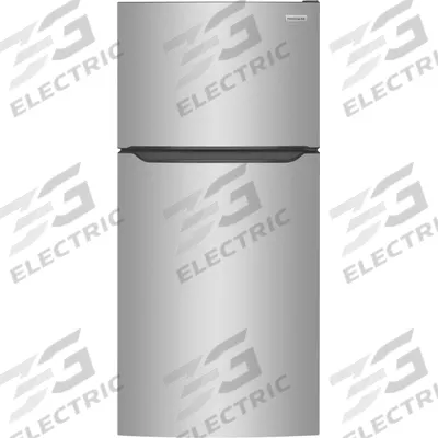 FRIGIDAIRE Refrigerator,66.375 in,Glass,Silver: Stainless Steel, 20 cu ft Total Capacity - Top-Freezer Refrigerators