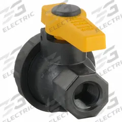 BANJO Manual Two-Way Ball Valve: 1/2 in, Polypropylene, Straight, FNPT x FNPT Union, Three-Piece (MPN SUV050FP). Key specifications — Brand: BANJO; Handle Type: Lever; Handle: Lever.