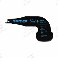 SPYDER Grout Removal Tool Reciprocating Saw Attachment 1/16-Inch to 1/8-Inch: 7 3/8 in Lg (MPN 100263). Key specifications — attr1170545: Tungsten Carbide Grit; attr1179906: Grout Removal Tool; attr1179907: Reciprocating Blade; attr1190188: Grout-Out™; attr1170553: SPYDER.