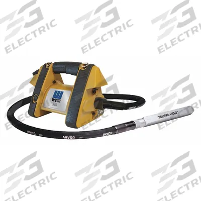 WYCO Electric Vibrator: 3 hp, 10 ft Shaft Lg, 2 in Head Dia, 8 in Radius of Vibration - Corded Concrete Vibrators