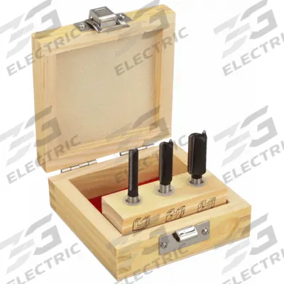 APPROVED VENDOR Router Bit Set: Fractional Inch, 3 Pieces - Carbide-Tipped Router Bit Sets