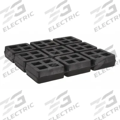 MASON Vibration Isolator Pad: Neoprene, Waffle Pad Top, 6 in Lg, 6 in Wd - Vibration-Isolating Pads & Sheets