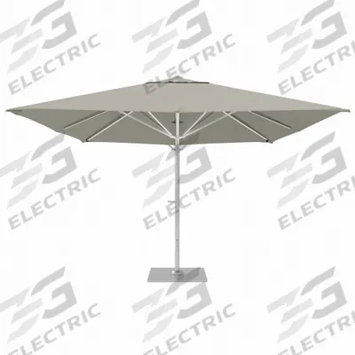 CALIFORNIA UMBRELLA Outdoor Umbrella: Slate gray, Aluminum/Steel, Hand Crank - Rectangular Umbrellas