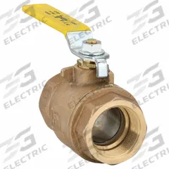 APOLLO Manual Two-Way Ball Valve: 1 1/2 in, Bronze, Straight, FNPT x FNPT, Full Port, Two-Piece (MPN 77C10701A). Key specifications — Brand: APOLLO; Handle: Lever.
