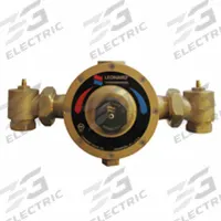 LEONARD VALVE Thermostatic Mixing Valve: 1 1/4 in Inlet Connection Size, NPT, Copper, 95°F to 135°F (MPN LV-983-LF-BDT-CP). Key specifications — attr1037830: PTFE-Coated Shuttle; attr1037827: LEONARD VALVE.