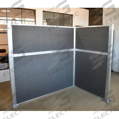 VERSARE Cubicle Wall: 72 in Overall Ht, 72 in Overall Wd, 4 Panels, Sand - Modular Cubicle Walls