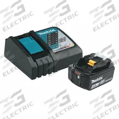 MAKITA Battery and Charger Kit: LXT®, 4 Ah, Battery Included, Charger Included, Tabbed, 18V DC (MPN BL1840BDC1)