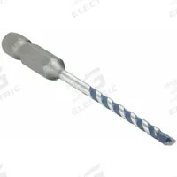 BOSCH Round Hammer Drill: 1/8 in Drill Bit Size, 2 in Max Drilling Dp, 4 in Overall Lg (MPN HCBG01T). Key specifications — attr277146: BOSCH.