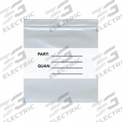 APPROVED VENDOR Reclosable Bag: PARTS & QUANTITY, 4 mil Thick, 10 in Wd, 12 in Lg - Preprinted PARTS & QUANTITY Poly Bags