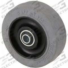 APPROVED VENDOR Caster Wheel: 3 1/2 in Wheel Dia., 1 1/4 in Wheel Wd, Rubber, 225 lb Load Rating (MPN 2.00003.445 COND). Key specifications — Wheel Core Material: Plastic; Wheel/Tread Color: Gray; Brand: APPROVED VENDOR.