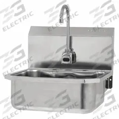 SANI-LAV Hands-Free Sink: 1 Stations, 7 in Bowl Dp, 17 in Bowl Lg, 14 in Bowl Wd, Faucet Included (MPN ES2-505L-0.5). Key specifications — Includes Side Splash: Side Splash Not Included; Series: Stainless Steel Hand Wash Sink; Brand: SANI-LAV; Power Source: AC Powered.