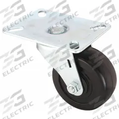 APPROVED VENDOR Plate Caster: Swivel, No Brake, Rubber, 3 in Wheel Dia, 1 1/4 in Wheel Wd, Plain (MPN 1UKP7). Key specifications — Wheel Bearing Type: Plain; Wheel/Tread Color: Black; Brand: APPROVED VENDOR; Caster Type: Swivel.