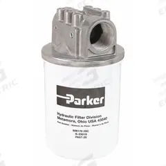 PARKER Hydraulic Spin-on Filter: 50 gpm Max. Flow, 150 psi Max. Pressure, Paper (MPN 50AT125CBPCN20H). Key specifications — attr95846: Paper; attr98907: PARKER; attr95844: 25.