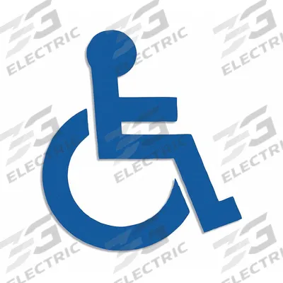 RAE Preformed Thermoplastic Pavement Markings: Handicap, Blue, 38 in Lg - Pavement Pre-Determined Messages