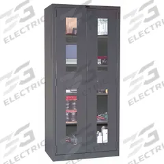 HALLOWELL Storage Cabinet: 48 in x 24 in x 78 in, Frame, 4 Adj Shelves, Swing Handle & Padlock Hasp (MPN HW4SVSC8478-4CL). Key specifications — Base Type: Frame; Cabinet Color: Dark Gray; Frame Assembled: Assembled; Brand: HALLOWELL.